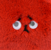 いつも不安顔ポーチ＜赤＞