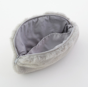 いつも不安顔ポーチ＜グレー＞