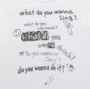 ヤルかネルかTシャツ＜白＞