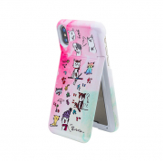 iPhoneケースガン見鏡付き(iphoneX)＜ピンク＞