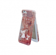 iPhoneケースガン見鏡付き（iphone7/iphone8）＜茶＞