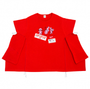 さらに手を広げたBig おＴシャツ＜赤＞