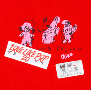 さらに手を広げたBig おＴシャツ＜赤＞