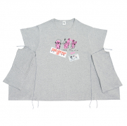 さらに手を広げたBig おＴシャツ＜グレー＞
