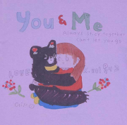 秋 心寄せてるよTシャツ＜薄ら紫＞