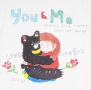 秋 心寄せてるよTシャツ＜白＞