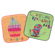 前回作ってめっちゃ便利やったから絵柄を変えてもっかい作りました。こんなんなんぼあってもいいですからね〜ハンドタオル(2枚セット)