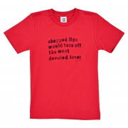 恋は失くさないTシャツ＜荒れたレッド＞（ワンパク）