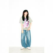 家でやったTシャツ＜カーキアッシュ＞