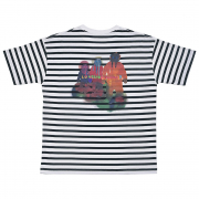 ベランダでやったTシャツ＜ボーダー＞(ワンパク)