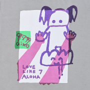 家でやったTシャツ＜カーキアッシュ＞(ワンパク)